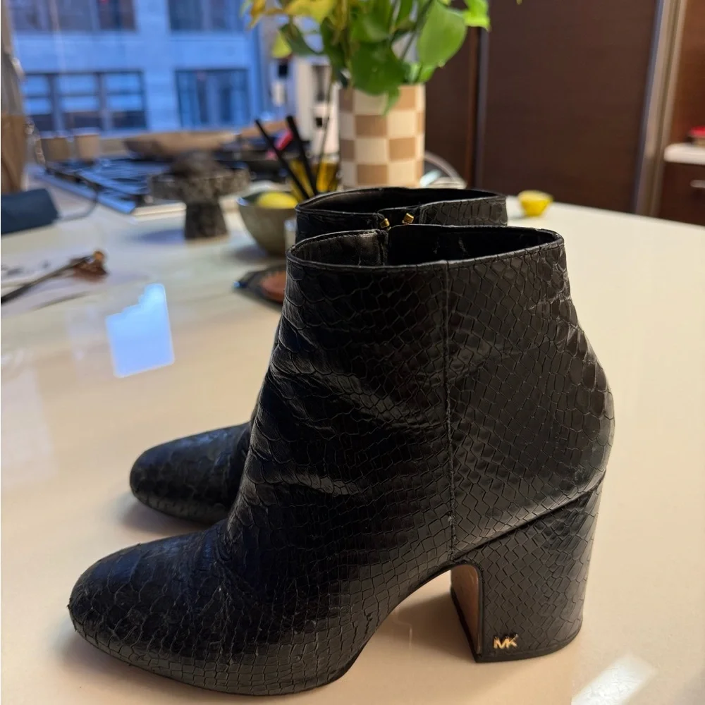 Michael Kors Python Textured Boots - Picture 2 of 5